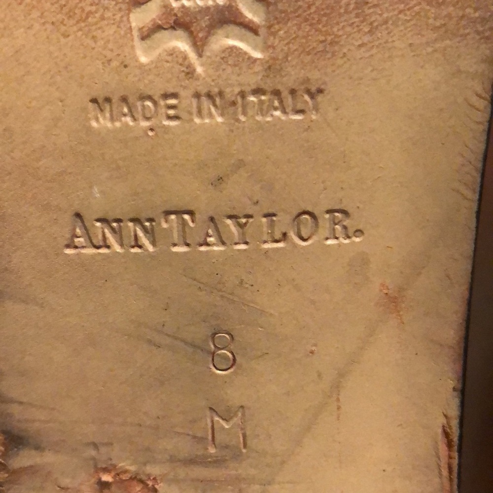 Preloved women Ann Taylor leather lace up black boots size 8m - Picture 5 of 5